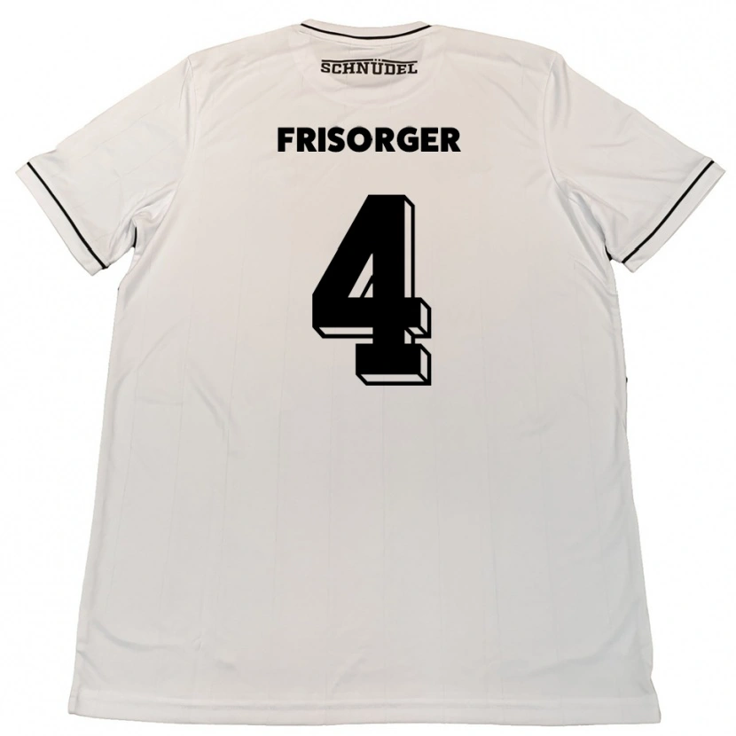 Danxen Heren Kevin Frisorger #4 Wit Zwart Uitshirt Uittenue 2025/26 T-Shirt