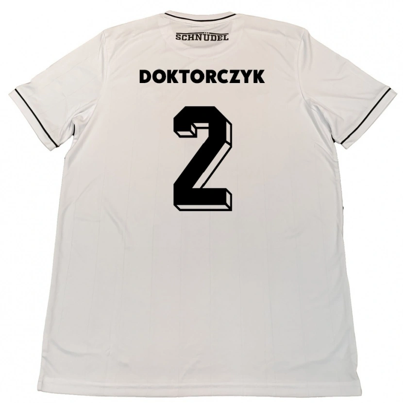 Danxen Heren Nick Doktorczyk #2 Wit Zwart Uitshirt Uittenue 2025/26 T-Shirt