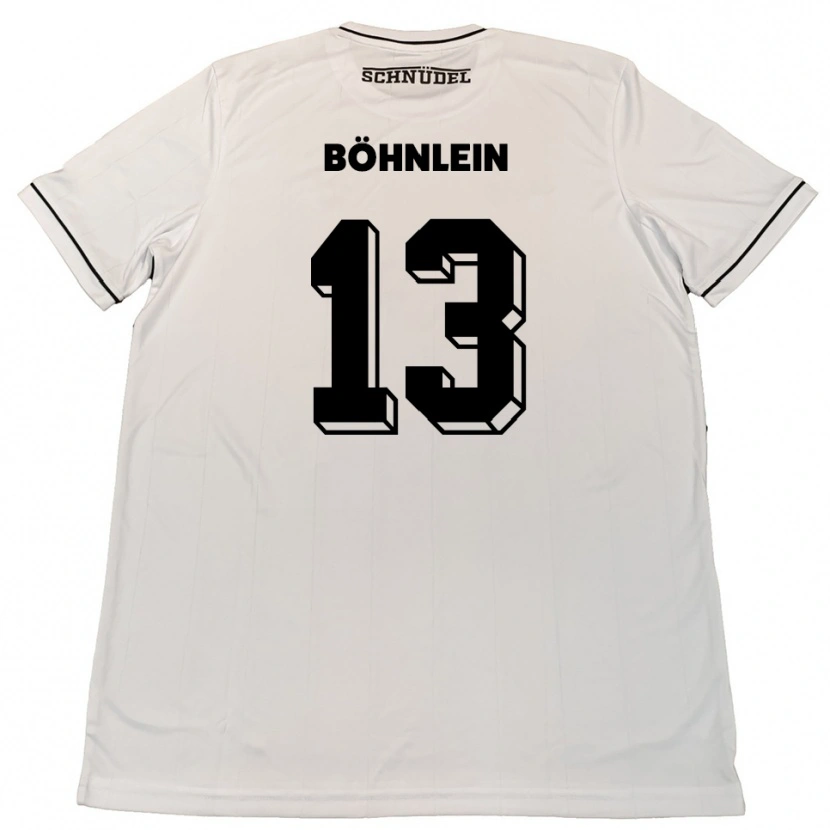 Danxen Heren Kristian Böhnlein #13 Wit Zwart Uitshirt Uittenue 2025/26 T-Shirt