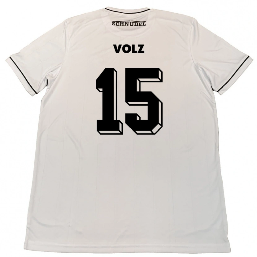Danxen Heren Andrej Volz #15 Wit Zwart Uitshirt Uittenue 2025/26 T-Shirt