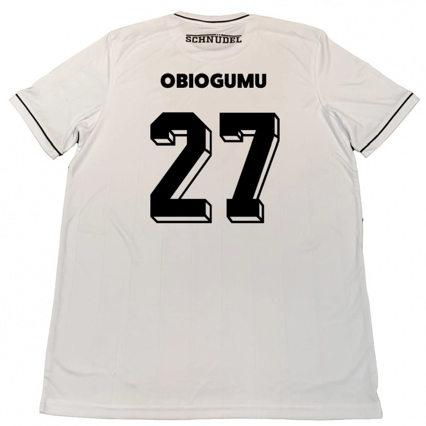 Danxen Heren Uche Obiogumu #27 Wit Zwart Uitshirt Uittenue 2025/26 T-Shirt