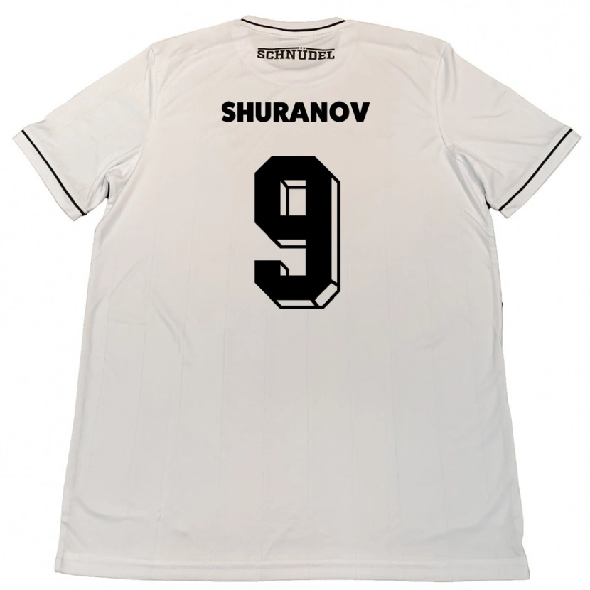 Danxen Heren Erik Shuranov #9 Wit Zwart Uitshirt Uittenue 2025/26 T-Shirt