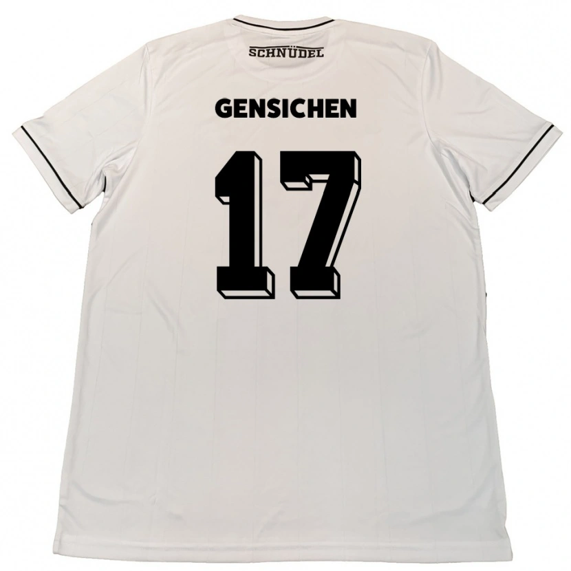 Danxen Heren Tim Gensichen #17 Wit Zwart Uitshirt Uittenue 2025/26 T-Shirt