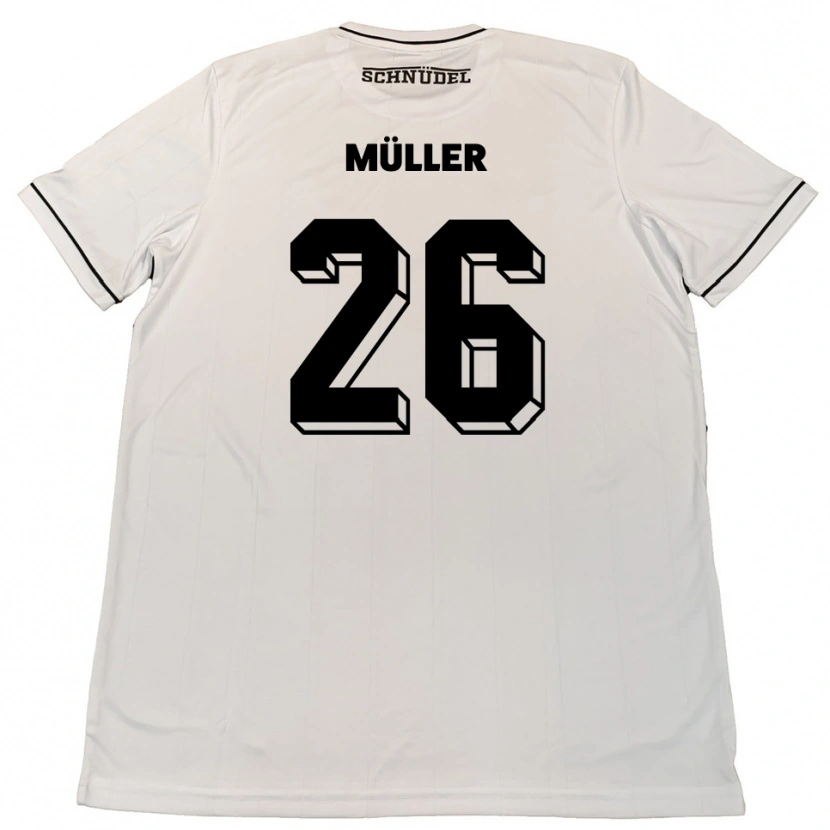 Danxen Heren Maro Müller #26 Wit Zwart Uitshirt Uittenue 2025/26 T-Shirt