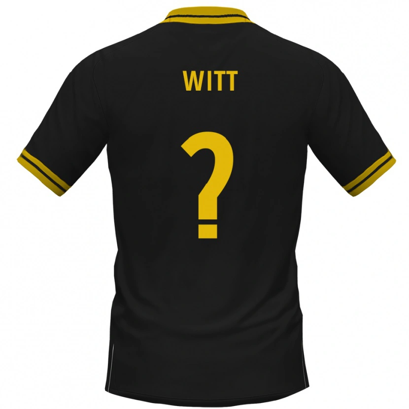 Danxen Heren Justin Witt #0 Zwart Geel Uitshirt Uittenue 2025/26 T-Shirt