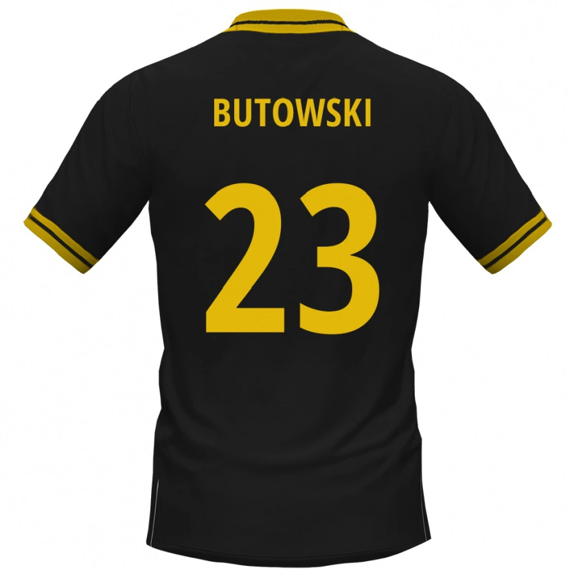 Danxen Heren Dennis Butowski #23 Zwart Geel Uitshirt Uittenue 2025/26 T-Shirt
