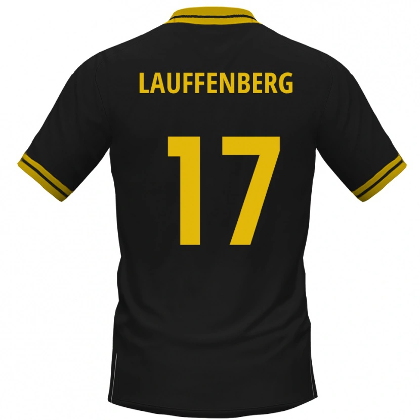 Danxen Heren Rene Lauffenberg #17 Zwart Geel Uitshirt Uittenue 2025/26 T-Shirt