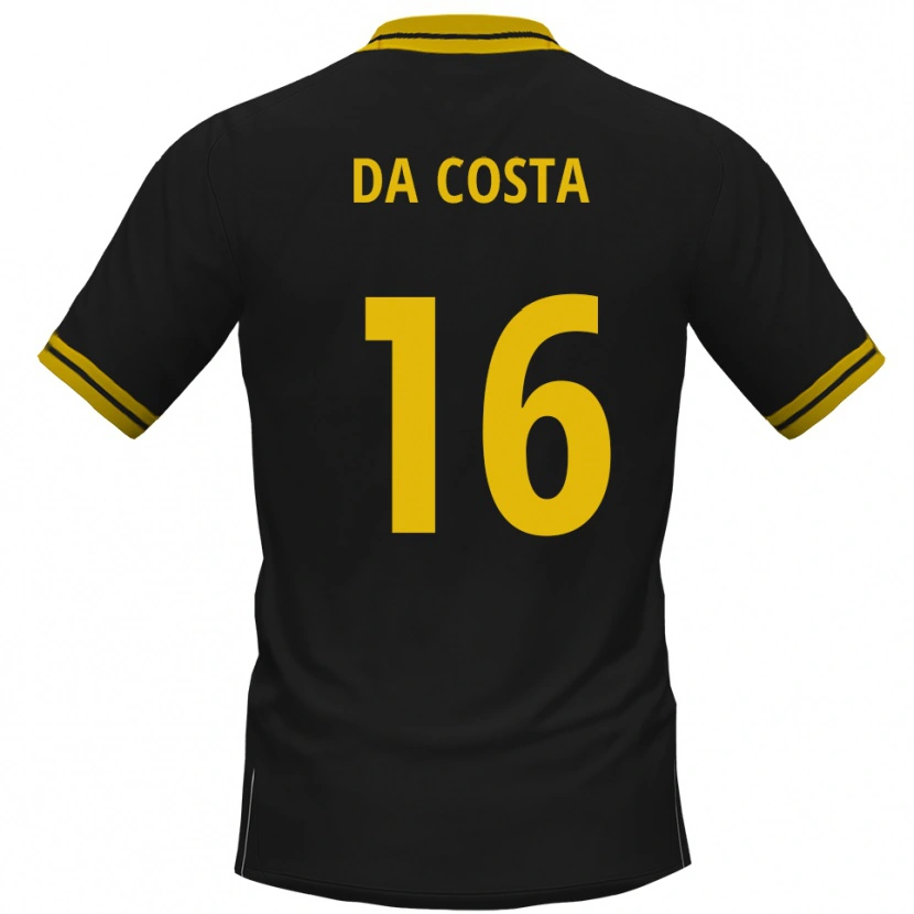 Danxen Heren Fabricio Sylva Da Costa #16 Zwart Geel Uitshirt Uittenue 2025/26 T-Shirt