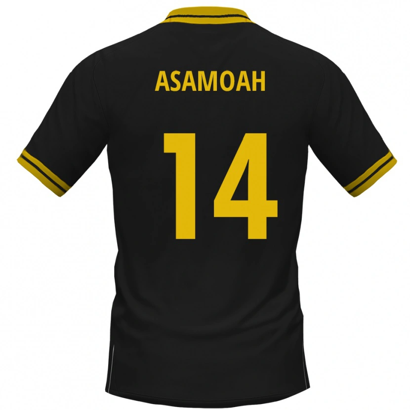 Danxen Heren Jaden Asamoah #14 Zwart Geel Uitshirt Uittenue 2025/26 T-Shirt
