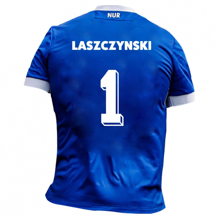 Danxen Heren Adam Laszczynski #1 Blauw Wit Uitshirt Uittenue 2025/26 T-Shirt