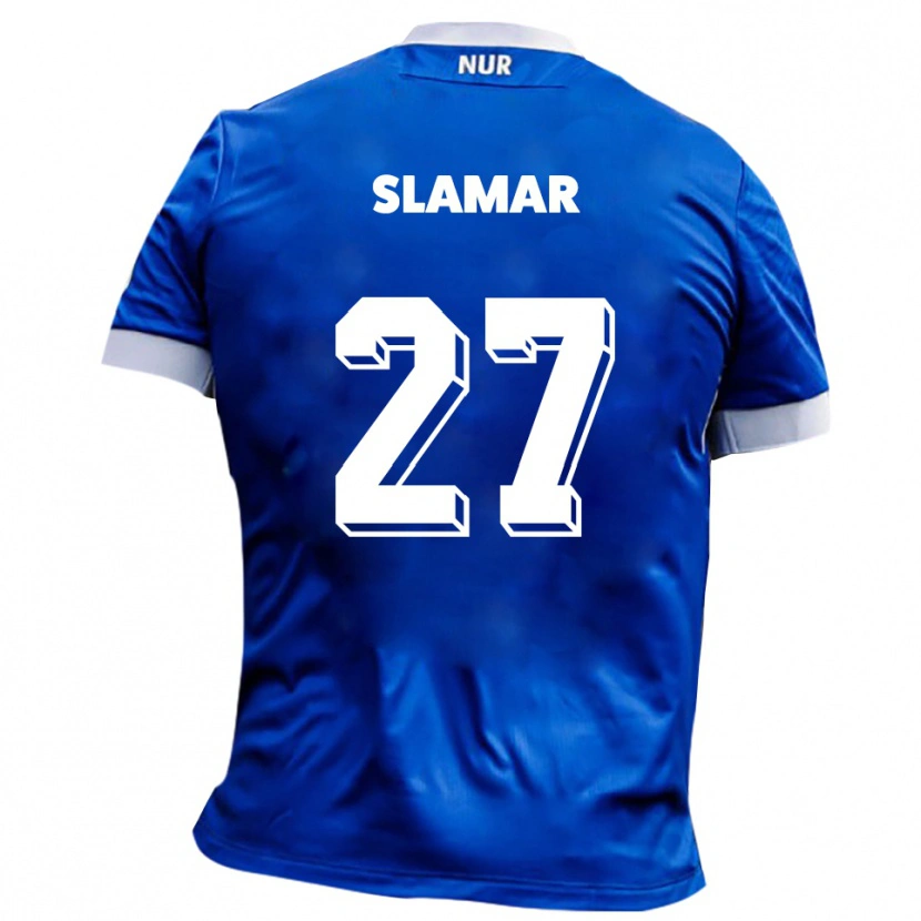Danxen Heren Dennis Slamar #27 Blauw Wit Uitshirt Uittenue 2025/26 T-Shirt