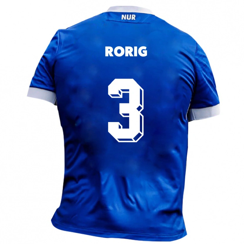 Danxen Heren Henry Rorig #3 Blauw Wit Uitshirt Uittenue 2025/26 T-Shirt