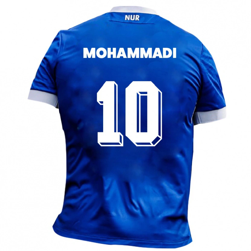 Danxen Heren Soleyman Mohammadi #10 Blauw Wit Uitshirt Uittenue 2025/26 T-Shirt