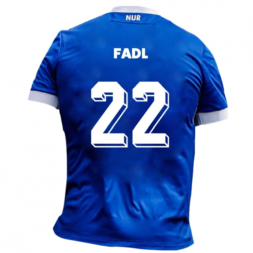 Danxen Heren Jad Fadl #22 Blauw Wit Uitshirt Uittenue 2025/26 T-Shirt