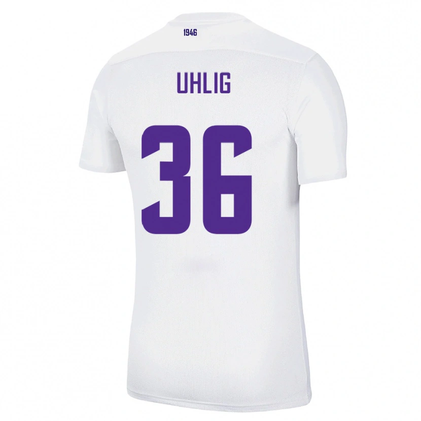Danxen Heren Max Uhlig #36 Wit Groen Uitshirt Uittenue 2025/26 T-Shirt