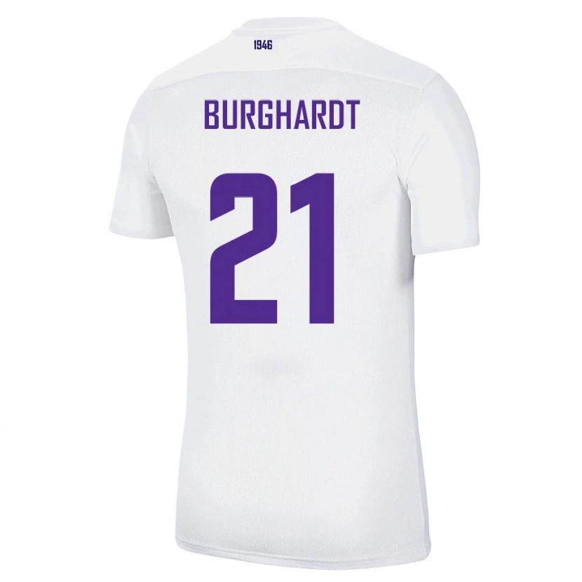 Danxen Heren Maxim Burghardt #21 Wit Groen Uitshirt Uittenue 2025/26 T-Shirt