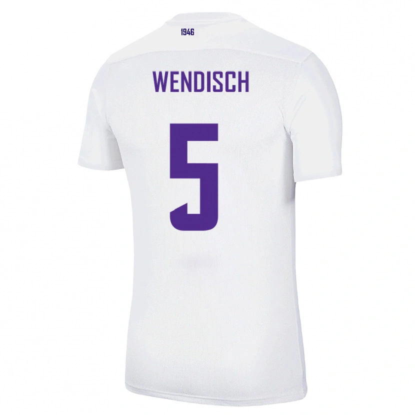 Danxen Heren Pascal Wendisch #5 Wit Groen Uitshirt Uittenue 2025/26 T-Shirt