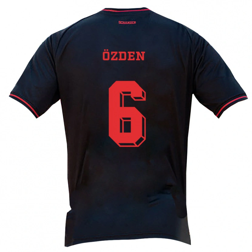 Danxen Heren Mustafa Özden #6 Zwart Rood Wit Uitshirt Uittenue 2025/26 T-Shirt