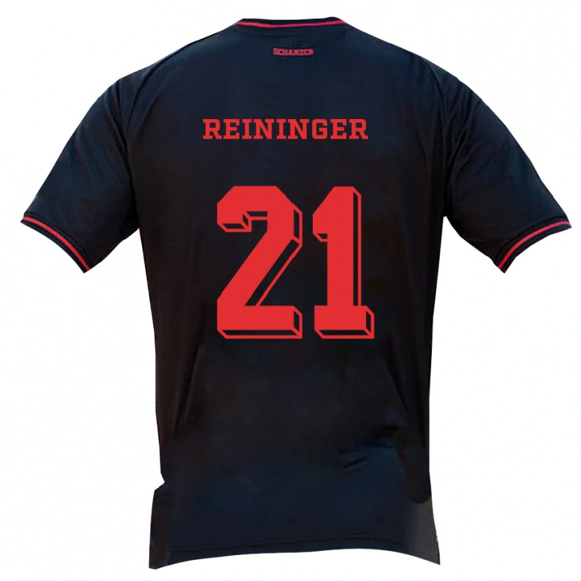 Danxen Heren Pija Reininger #21 Zwart Rood Wit Uitshirt Uittenue 2025/26 T-Shirt