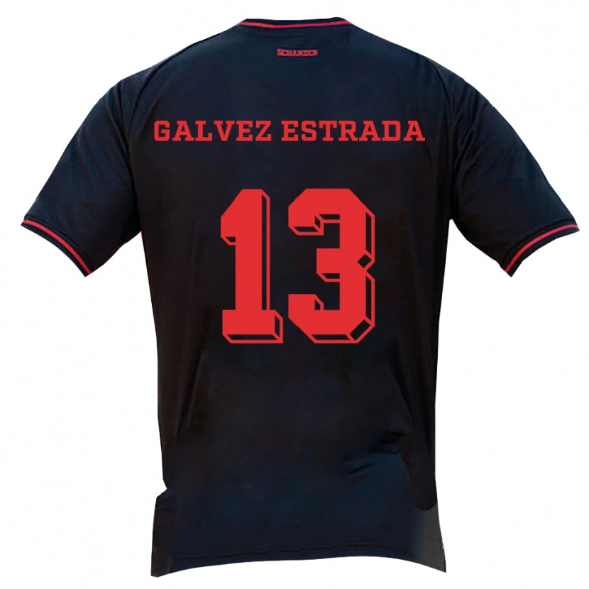 Danxen Heren Larissa Galvez Estrada #13 Zwart Rood Wit Uitshirt Uittenue 2025/26 T-Shirt