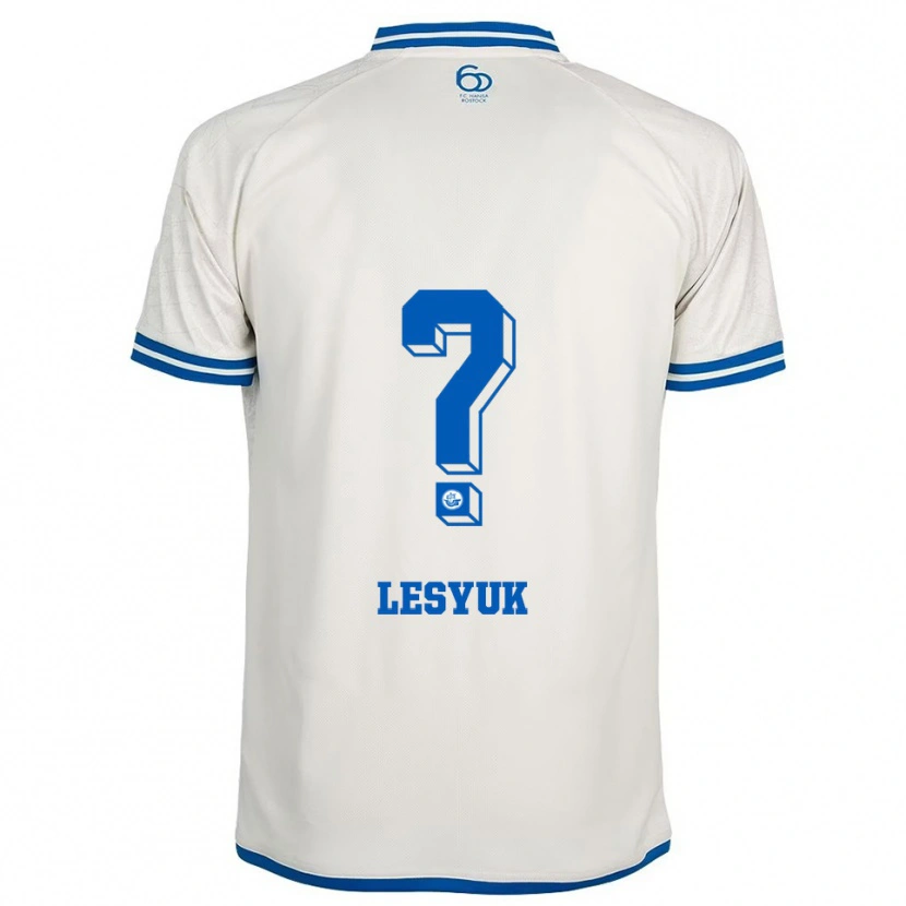 Danxen Heren Oleksiy Lesyuk #0 Wit Blauw Uitshirt Uittenue 2025/26 T-Shirt