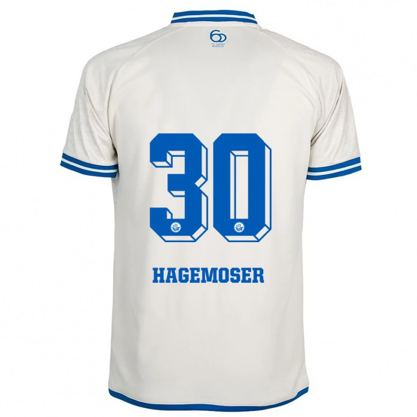 Danxen Heren Max Hagemoser #30 Wit Blauw Uitshirt Uittenue 2025/26 T-Shirt