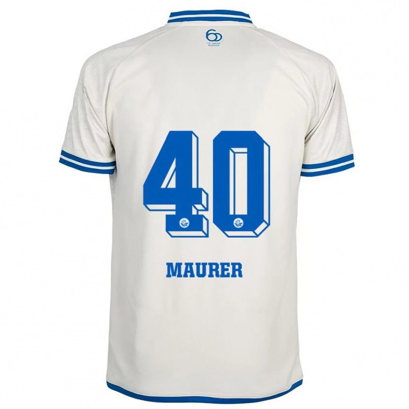Danxen Heren Erik Maurer #40 Wit Blauw Uitshirt Uittenue 2025/26 T-Shirt