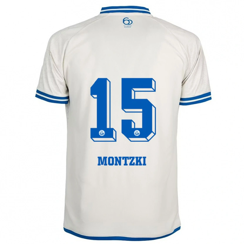 Danxen Heren Lara Montzki #15 Wit Blauw Uitshirt Uittenue 2025/26 T-Shirt