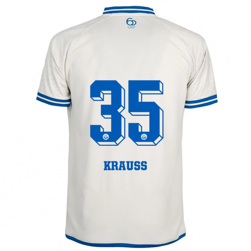 Danxen Heren Maximilian Krauß #35 Wit Blauw Uitshirt Uittenue 2025/26 T-Shirt