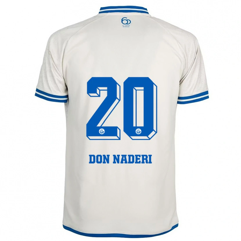 Danxen Heren Ryan Naderi #20 Wit Blauw Uitshirt Uittenue 2025/26 T-Shirt