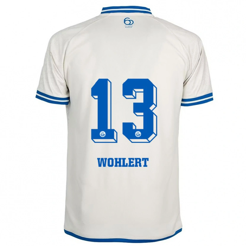 Danxen Heren Finlay Wohlert #13 Wit Blauw Uitshirt Uittenue 2025/26 T-Shirt