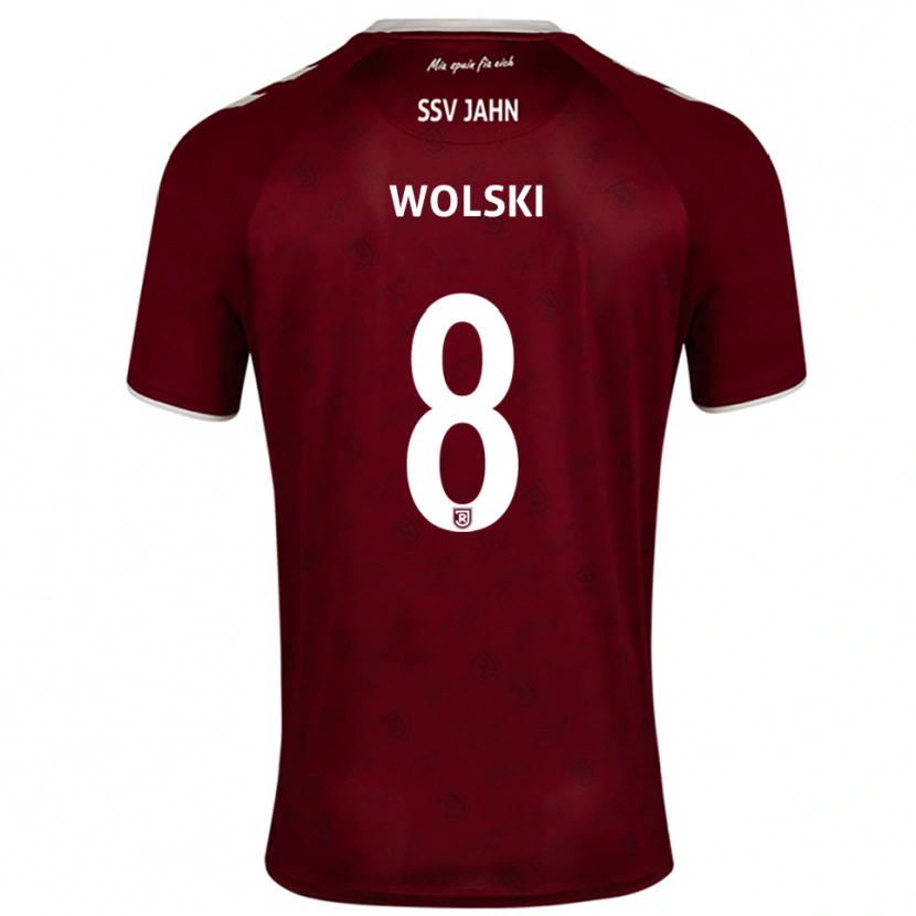 Danxen Heren Oliver Wolski #8 Bordeaux Wit Uitshirt Uittenue 2025/26 T-Shirt
