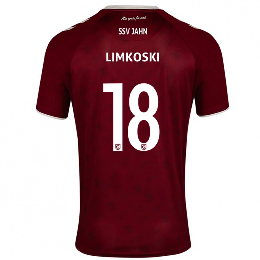 Danxen Heren Mubin Limkoski #18 Bordeaux Wit Uitshirt Uittenue 2025/26 T-Shirt