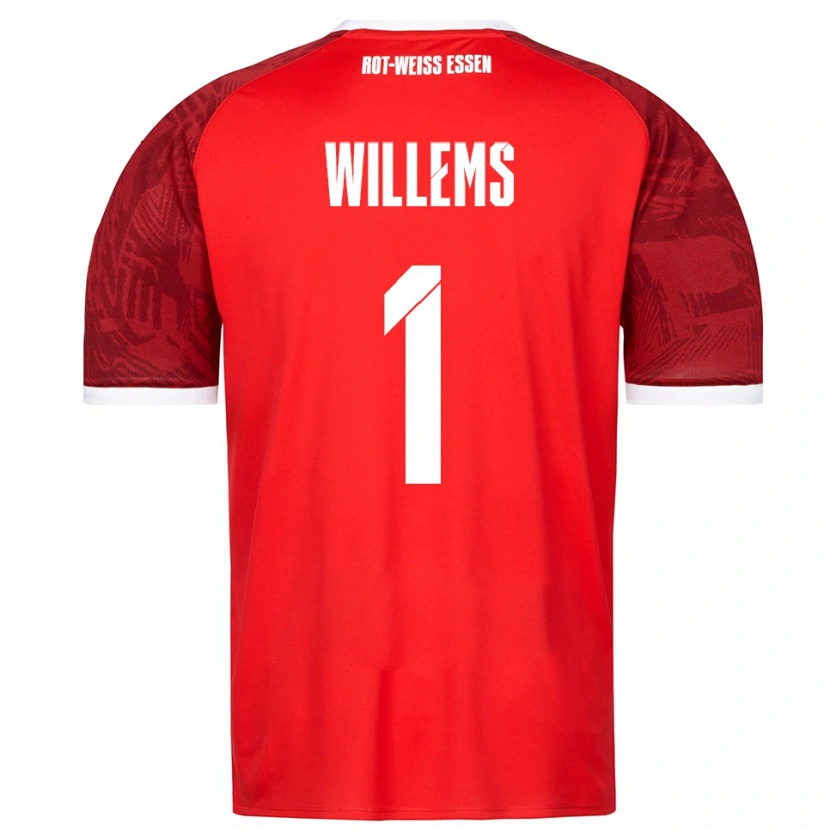 Danxen Heren Leon Willems #1 Rood Bordeaux Wit Uitshirt Uittenue 2025/26 T-Shirt