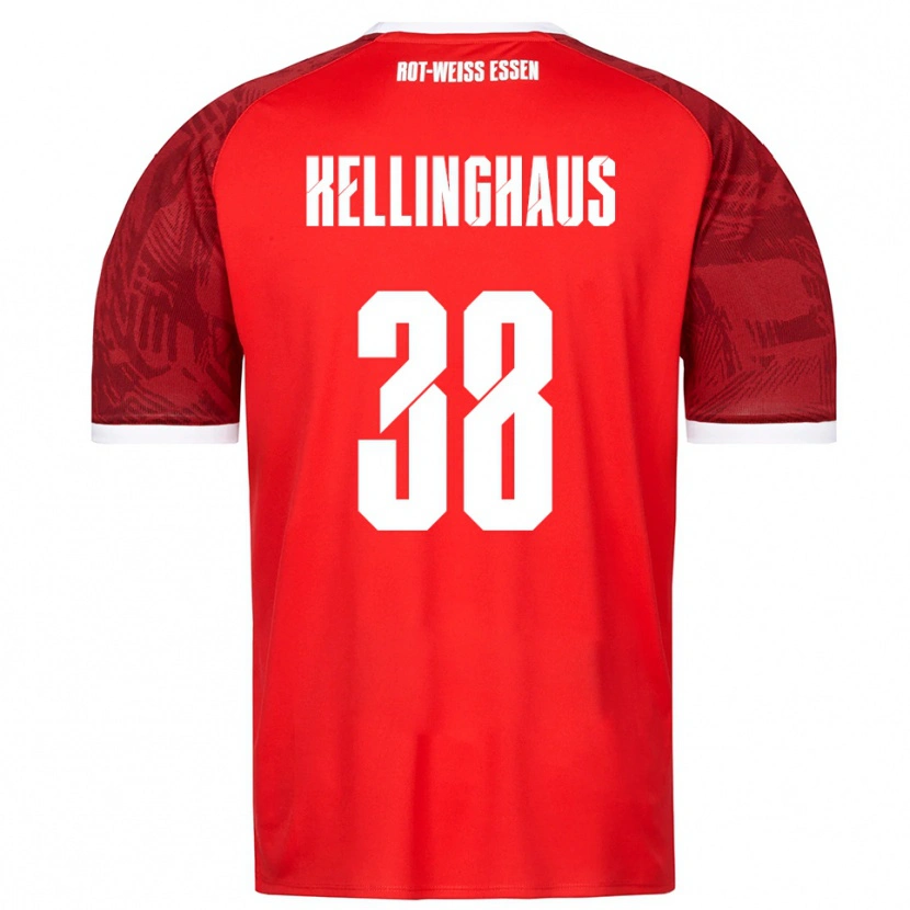 Danxen Heren Nicolai Schulte-Kellinghaus #38 Rood Bordeaux Wit Uitshirt Uittenue 2025/26 T-Shirt