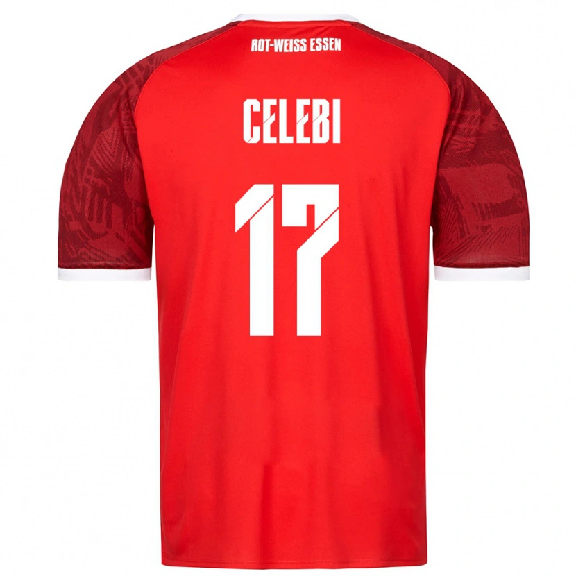 Danxen Heren Ekin Celebi #17 Rood Bordeaux Wit Uitshirt Uittenue 2025/26 T-Shirt