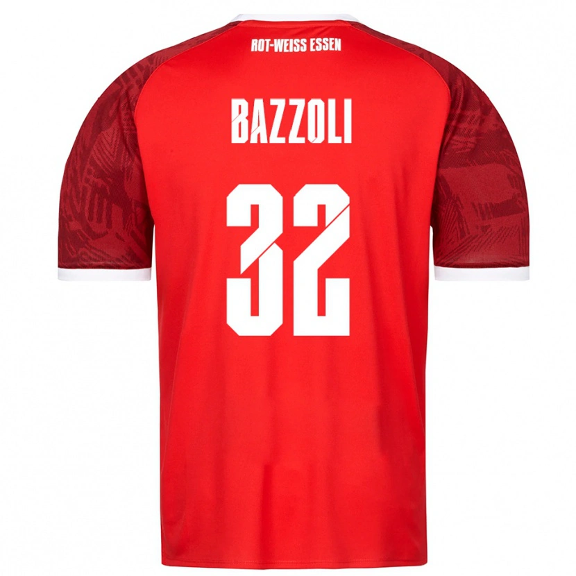 Danxen Heren Luca Bazzoli #32 Rood Bordeaux Wit Uitshirt Uittenue 2025/26 T-Shirt