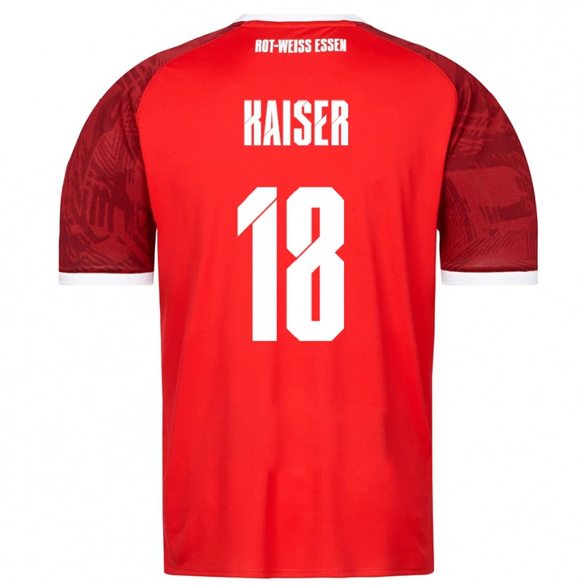 Danxen Heren Nils Kaiser #18 Rood Bordeaux Wit Uitshirt Uittenue 2025/26 T-Shirt