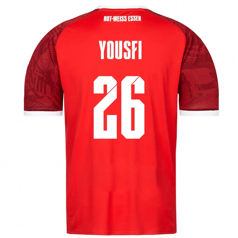 Danxen Heren Elias Yousfi #26 Rood Bordeaux Wit Uitshirt Uittenue 2025/26 T-Shirt