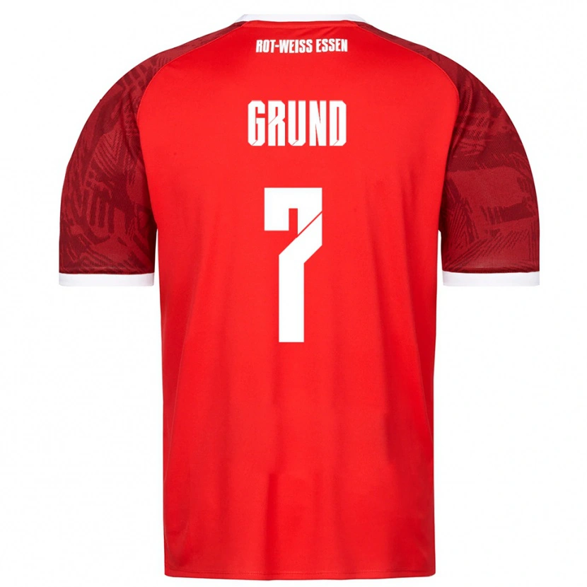 Danxen Heren Kevin Grund #7 Rood Bordeaux Wit Uitshirt Uittenue 2025/26 T-Shirt