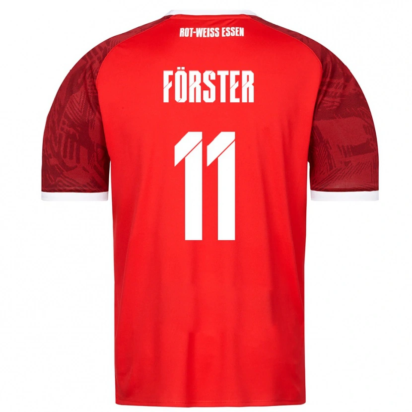 Danxen Heren Luis Förster #11 Rood Bordeaux Wit Uitshirt Uittenue 2025/26 T-Shirt