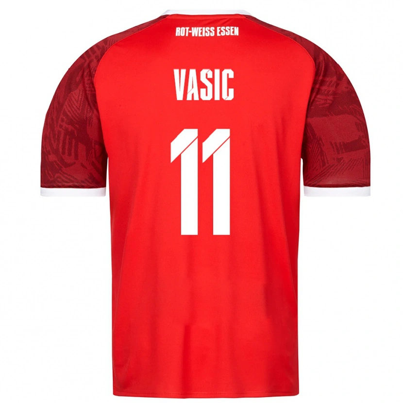 Danxen Heren Fadih Vasic #11 Rood Bordeaux Wit Uitshirt Uittenue 2025/26 T-Shirt