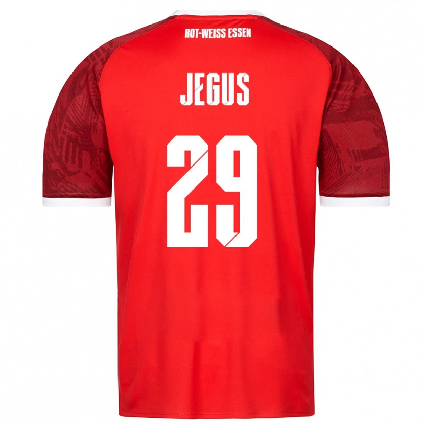 Danxen Heren Leonard Jegus #29 Rood Bordeaux Wit Uitshirt Uittenue 2025/26 T-Shirt