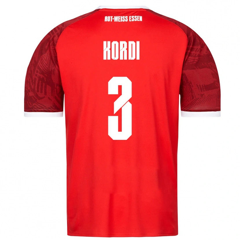 Danxen Heren Artin Kordi #3 Rood Bordeaux Wit Uitshirt Uittenue 2025/26 T-Shirt