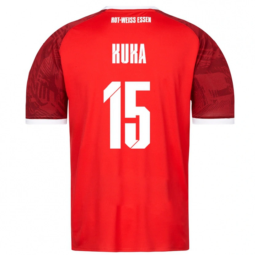 Danxen Heren Hamid Kuka #15 Rood Bordeaux Wit Uitshirt Uittenue 2025/26 T-Shirt