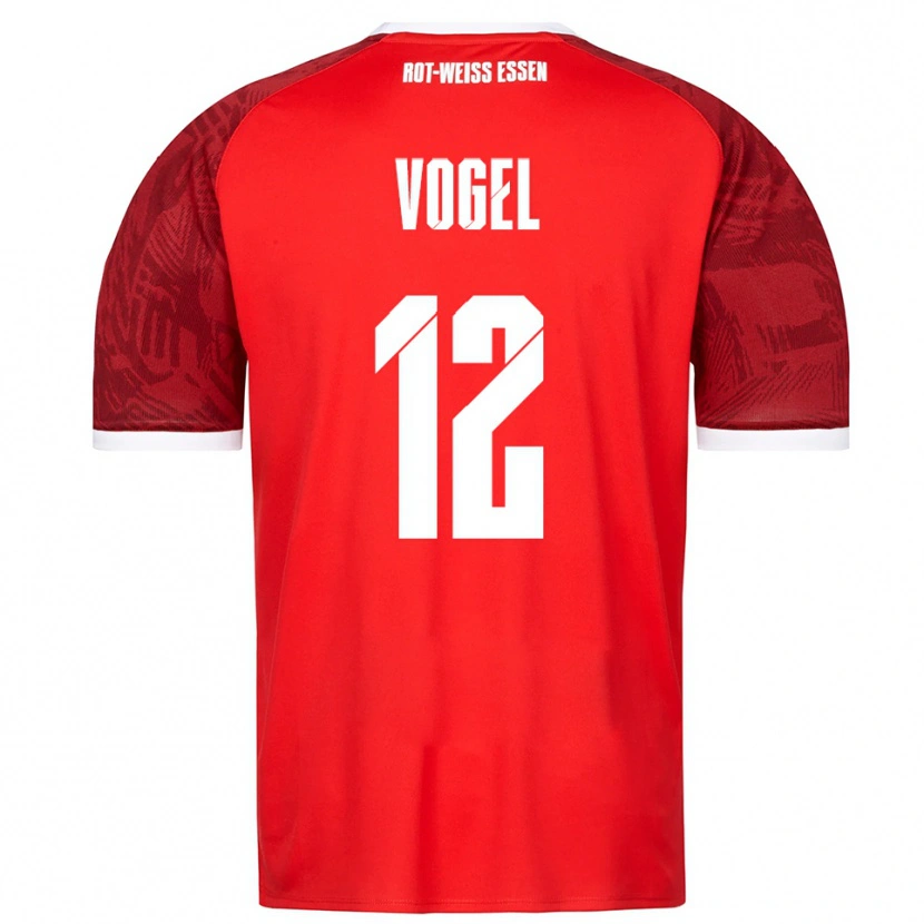 Danxen Heren Colin Vogel #12 Rood Bordeaux Wit Uitshirt Uittenue 2025/26 T-Shirt