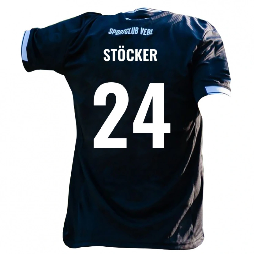 Danxen Heren Michel Stöcker #24 Zwart Wit Uitshirt Uittenue 2025/26 T-Shirt