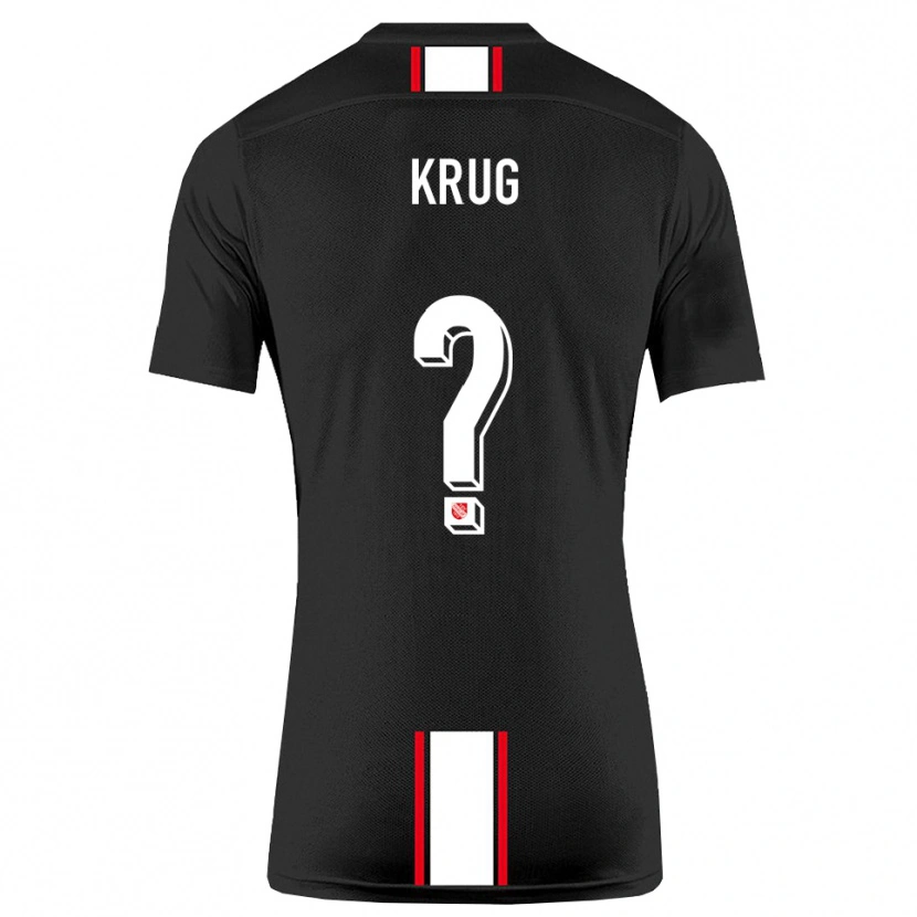 Danxen Heren Jannis Krug #0 Zwart Wit Uitshirt Uittenue 2025/26 T-Shirt