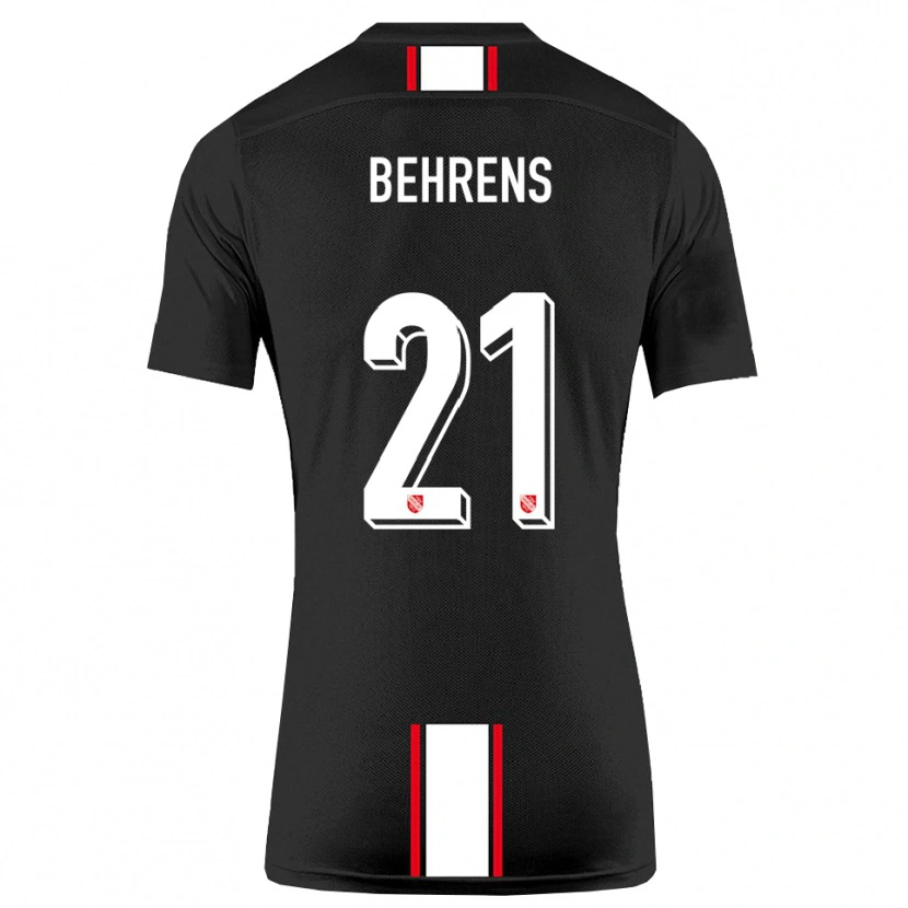 Danxen Heren Irichad Behrens #21 Zwart Wit Uitshirt Uittenue 2025/26 T-Shirt
