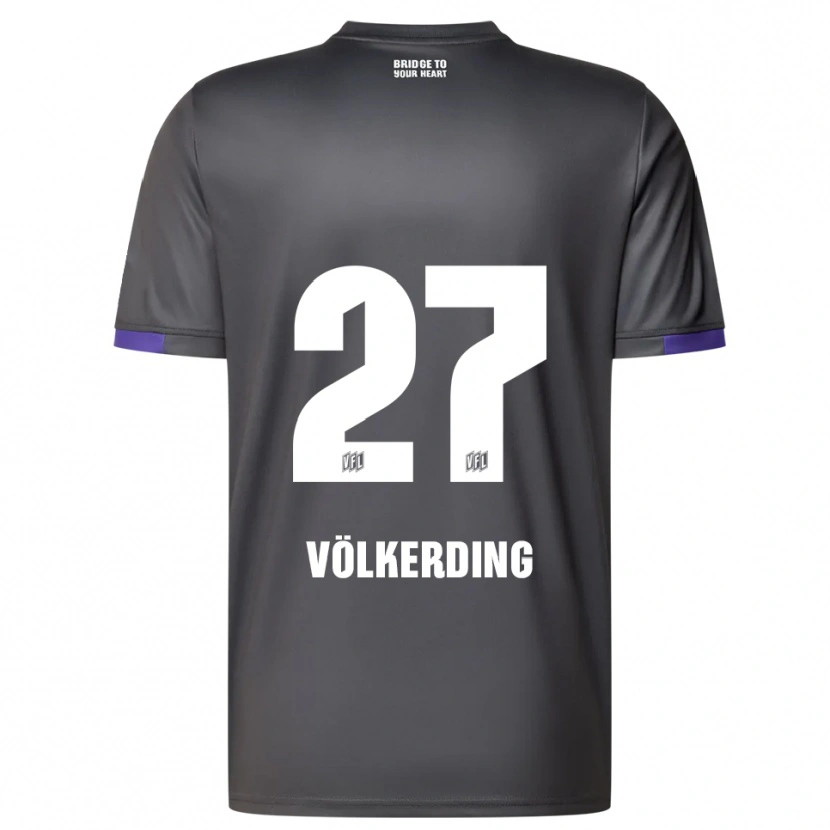 Danxen Heren Jakob Völkerding #27 Grijs Paars Uitshirt Uittenue 2025/26 T-Shirt